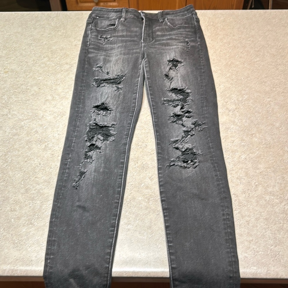 AE black high rise jegging jean